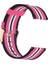 Yumuşak Naylon Akıllı Izle Için 18MM Bilek Kayışı Watch Band Su Geçirmez Siyah + Pembe 5