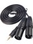 3,5 mm (1/8 Inç) Mini Trs Dual Xlr 3 Pin Erkek Fiş Y Splitter Kablosu 1