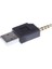 2 In 1 USB Veri Senkronizasyon Şarj Adaptörü 3.5mm Ipod Shuffle Için 1. 2. Siyah 1