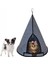 Cat Tower Kedi Yuvası Evi Köpek Yatağı Kulübesi Minderi Evcil Hayvan Pet Çadırı Yuva 2