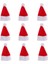 9pack Minyatür Noel Baba Şapka Dollhouse Noel Aksesuarı 1:12 Ölçekli (Yurt Dışından) 1