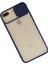 iPhone 8 Plus Kılıf Palm Buzlu Kamera Sürgülü Silikon - Lacivert 2