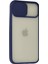 iPhone 12 Pro Kılıf Palm Buzlu Kamera Sürgülü Silikon - Lacivert 3