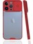 iPhone 13 Pro Kılıf Platin Kamera Koruma Silikon - Kırmızı 1