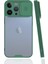 iPhone 13 Pro Max Kılıf Platin Kamera Koruma Silikon - Yeşil 1