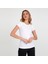 RELAX IN Kadın Slim Fit Tişört Beyaz 2