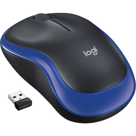 Logitech M185 USB Alıcılı Kompakt Kablosuz Mouse - Mavi