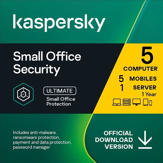 Kaspersky Small Office Security 1 Server 5 Pc 5 Mobil 1 Yıl 2022TR
