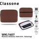 Classone WKL1407 13-14"ınch Macbook Notebook Laptop Tablet Kılıfı Kahverengi