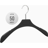 Akal Batu 50'li Ics 40CM Soft Touch Kaplamalı Plastik Askı - Siyah