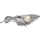 Beoje Gümüş Bijuteri Broş Incili Deniz Kabuğu Tasarım