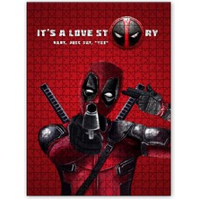 Cakapuzzle Deadpool It's A Love Story 120 Parça Puzzle Yapboz Mdf (Ahşap)