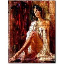 Cakapuzzle Beyaz Elbiseli Çingene Kızı 120 Parça Puzzle Yapboz Mdf (Ahşap)