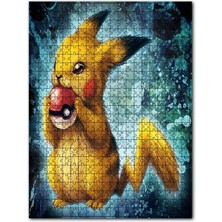 Cakapuzzle Pikachu Çizim 120 Parça Puzzle Yapboz Mdf (Ahşap)