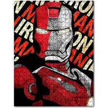 Cakapuzzle Iron Man Demir Adam Desenli Görsel 120 Parça Puzzle Yapboz Mdf (Ahşap)