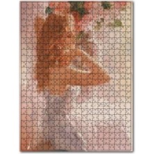 Cakapuzzle Sarı Gelin Vazo Çiçek Yağlı Boya Resmi 120 Parça Puzzle Yapboz Mdf (Ahşap)