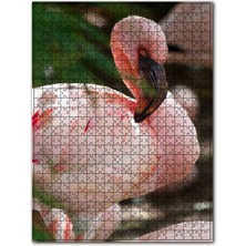 Cakapuzzle Pembeli Beyazlı Amerikan Flamingosu Görseli 1000 Parça Puzzle Yapboz Mdf (Ahşap)