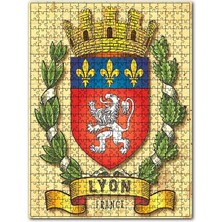 Cakapuzzle Lyon Logosu Afişi Görseli 1000 Parça Puzzle Yapboz Mdf (Ahşap)