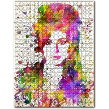 Cakapuzzle Eski Renkli Amy Winehouse Art Görseli 120 Parça Puzzle Yapboz Mdf (Ahşap)