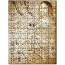 Cakapuzzle Leonardo Da Vinci Çizimleri ve Mona Lisa 120 Parça Puzzle Yapboz Mdf (Ahşap)