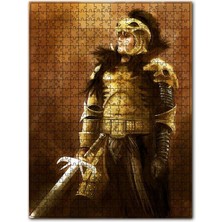 Cakapuzzle Altın Zırhlı Savaşçı ve Kılıcı 120 Parça Puzzle Yapboz Mdf (Ahşap)