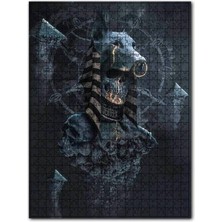 Cakapuzzle Anubis, Kurukafalar ve Halkalı Doberman 120 Parça Puzzle Yapboz Mdf (Ahşap)