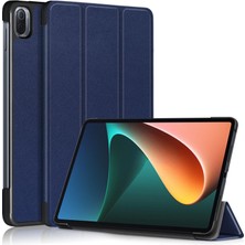 Dacare Xiaomi Pad 5 Pro Için Pu Deri Standlı Otomatik Kapanma Özellikli Tablet Kılıfı - Koyu Mavi (Yurt Dışından)