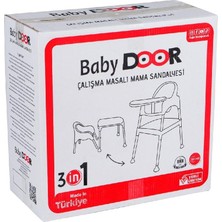 Baby Door Babydoor & Mama Kuzu Çalışma Masalı Pedli Mama Sandalyesi 3 In 1