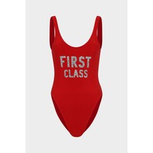 Açelya Okcu First Class Sloganlı Push Up Mayo