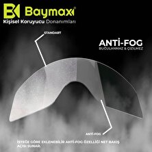 BADEM10 Baymax Iş Güvenlik Gözlüğü Antifog Buğulanmaz Koruyucu Gözlük S550 Şeffaf