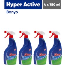 Hyper Active Banyo Temizleyici Sprey 750  ml - 4`lü Paket