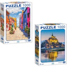 Ca Games Burano Adas - Normandiya 1000 Parça Puzzle 2'li Set