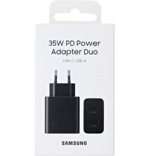 Samsung TA220 35W Çift Çıkışlı USB Type-C Şarj Adaptörü Siyah