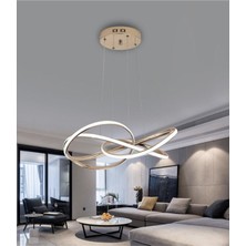 Burenze Dimmerli Modern Sarkıt LED Avize Gold Sarı Kademeli 3 Renk Işık Kumandalı BURENZE975
