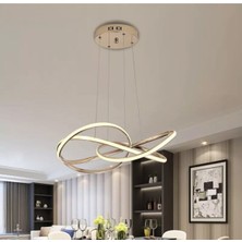 Burenze Dimmerli Modern Sarkıt LED Avize Gold Sarı Kademeli 3 Renk Işık Kumandalı BURENZE975