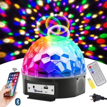 Shopteknoloji LED Magic Cristal Sihirli Küre Bluetooth'lu Kumandalı USB Girişli Parti ve Disko Topu