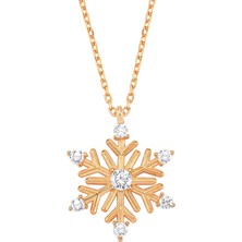 Altın Sepeti Rose Gümüş Kartanesi Kolye