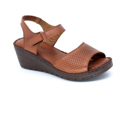 Trendyshose D22-013 Deri Anatomic Kadın Sandalet