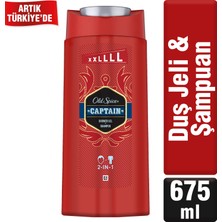 Old Spice Duş Jeli & Şampuan Captain 675 ml Extra Büyük Boy