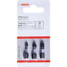 Bosch Impact Yıldız Bits Uç PZ1/2/3X25 mm 3'lü 2608522471