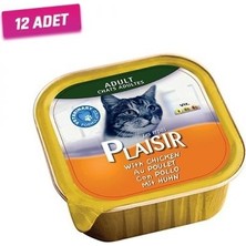 Plaisir Tavuklu Pate Kedi Konservesi 100 Gram 12'li