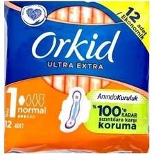 Orkid Ultra Extra Normal Hijyenik Ped 12 Adet Nefes Alabilen Yüzey ile Gün Boyu Konfor