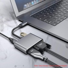 Shopfocus 4-In-1 Hub Type-C - Hd VGA Adaptörü - Gri (Yurt Dışından)