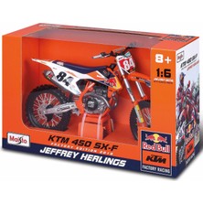 Maisto 1/6 Red Bull Ktm 450 Sx-F 2018 Factory Edition Motosiklet