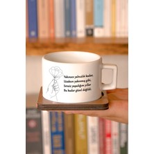 Kitaplı Hediye Sevgiliye Şiirli Fincan Hediye Seti- Kız Arkadaşa Hediye- 14 Şubat Hediyesi