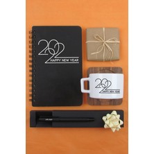 Kitaplı Hediye Yılbaşına Özel Happy New Year Tasarımlı Hediye Seti