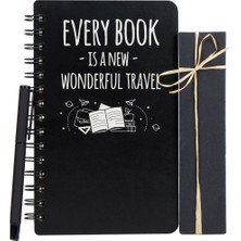 Kitaplı Hediye Yılbaşı Hediye Seti Ahşap Defter Kalem Yeni Yıl Hediyesi