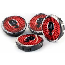 Oto Aksesuarcım Red Alien Tuning Damla Geçme Jant Göbeği 4'lü 55MM