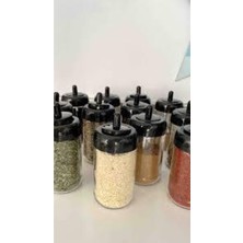 Adissa 20 Adet Kapağı Kendinden Kaşıklı Baharatlık Seti - 300 ml - Cam Kavanoz 20'li Set