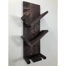 O&a Wood Doğal Ahşap Vintage Şaraplık, 2 Şişe 2 Kadeh Bölmeli Ahşap Şaraplık Venge